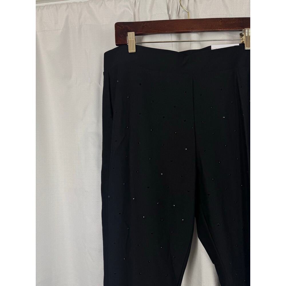 Lane Bryant Ponte Leggings 18 20 NWT Black Rhinestone High Rise - Picture 2 of 5